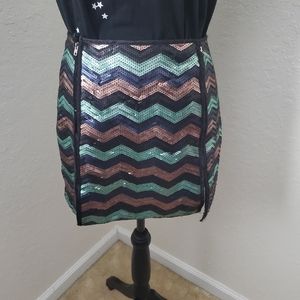 Sequined Mini Skirt